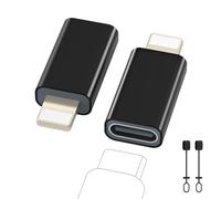 Zestiq Adaptador USB C a Lightning, 2 Piezas Adaptador Lightning a USB C, Soporta Carga/Sincronización de Datos para iPhone 14/13/12/11/iPad/Airpods, No para Auriculares/Audio/OTG, Anti-Pérdida