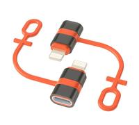 Zestiq Adaptador USB C a Lightning 2 Piezas, Conector Lightning para iPhone a Adaptador USB C Hembra para iPhone 14, 13, 12, 11, X, Pro Max, Air Mini, iPod, No para Auriculares/Audio/OTG, Anti-Pérdida