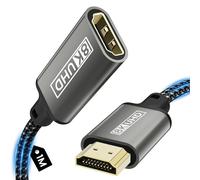 Zestiq Cable Alargador HDMI, Cable Alargador HDMI 8K Macho a Hembra, 48 Gbps Velocidad Ultraalta, UHD HDR ARC 3D Compatible con TV Stick, Roku, Blu-Ray, Xbox, PS5, HDTV, Ordenador Portátil- 1 m