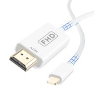 Zestiq Cable Lightning a HDMI 2M, Cable HDMI para iPhone, Adaptador de Movil a TV Cable de Móvil 1080P Compatible con iPhone 14, 13, 12, 11, Pro Max, XS, XR, X a TV, Proyector y Monitor