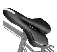 Zestivra Asiento para bicicleta - Cojín hueco para asiento de bicicleta - Sillines de ciclismo ventilados que absorben los golpes con tira reflectante para turismo, ciclismo de montaña, ciclismo de