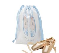 Zestivra Bolsa Protectora para Zapatos - Bolsas para Zapatillas de Ballet con cordón de Almacenamiento - Organizador Ligero Lavable para Zapatos de Baile Fitness Jazz, Azul Celeste, Ver