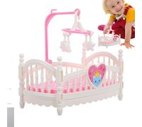 Zestivra Cama de juguete, juego de muebles para casa de muñecas, accesorios para juegos de rol, decoración de habitación infantil, coleccionable, juguete familiar, creatividad e imaginación