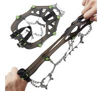 Zestivra - Crampones para Zapatos sobre Hielo, Antideslizantes Resistentes al frío | Garras Antideslizantes para Zapatos de Invierno, para Senderismo, Alpinismo Escalada - Hombres Mujeres