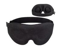 Zestivra Cubierta de ojos 3D profundamente contorneada | Suave cubierta para los ojos para la noche, protección ocular de yoga para viajes, correa ajustable para dormir, protección ocular, funda para