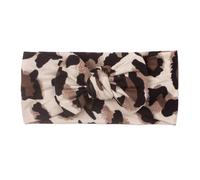 Zestivra de para recién nacidos, diadema con estampado de leopardo,Envolturas de cabeza de turbante de cabello de leopardo - Envoltura de cabeza de nudo elástico suave para fotografía