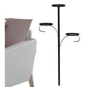 Zestivra Encaje triple negro para árbol de Navidad - Negro Triple Árbol de Navidad Encaje Adorno Portavelas - Tres Nivelas de Hierro Central Candelabro para Sala de Estar Dormitorio Decoración