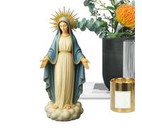 Zestivra Estatua de la Virgen María, Estatua Religiosa de Oficina - Figura Religiosa de Resina para Biblioteca Mesa de Noche, Mesa de Salón