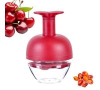 Zestivra Herramienta para picar cerezas, 4 agujeros, para hacer mermeladas, piedra de oliva, para el hogar, cocina, hornear, camping, picnic, mermelada