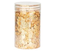 Zestivra Hoja de oro de resina, copos finos para manualidades, decoración artística, 10 g, fragmentos de lámina dorada de alta calidad para joyas de resina, scrapbooking, diseño de uñas, manualidades