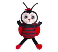 Zestivra Ladybird - Cojín decorativo de terciopelo, peluche de acento de habitación, juguete de abrazo suave, figura de insecto juguetón | Accesorio de exhibición de almohada de terciopelo para uso