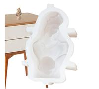 Zestivra Molde para belén de resina, molde de resina para belén de escritorio, molde de fabricación de velas de silicona, molde de resina epoxi para decoración navideña