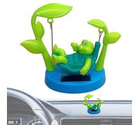 Zestivra Ornamento Tartaruga per - Tartaruga Oscillante a Energia Solare per Cruscotto, Decorazione Interna Simpatica e Colorata | Accessorio per Interni e Regali