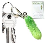Zestivra Pickle Keychain - Mini En Forma De Pepino, Accesorio Afortunado Positivo, Lindo Colgante Portátil | Para Mochilas Universitarias De La Universidad Llaves De Viaje Billeteras Adolescentes