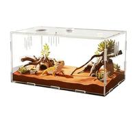 Zestivra Recinto acrílico para Reptiles de 520 g, de cría con termómetro, higrómetro, luz LED, hábitat Transparente, Control de Clima Ideal para Serpientes, Tortugas, arañas, Ranas, Anfibios