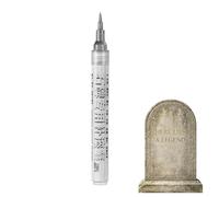 Zestivra Rotulador de lápida, marcador de retoque dorado para inscripción, bolígrafo de pintura de lápida impermeable, para tumbas al aire libre, iglesia, patio, cementerio, granito, mármol, piedra