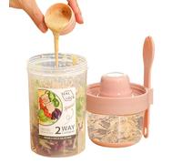 Zestivra Salad Cup - To-Go Food Container, Dressing Compartment Jar | Leakproof Salad Holder with Fork, 29oz 36oz Lunch Cup for Greens, Fruit Mixes, Healthy Eating, Picnics, o Daily Meals