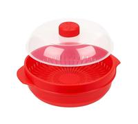 Zestivra Vaporizador de verduras para microondas, utensilio de cocina multifunción de 2 niveles, con tapa para microondas, para dormitorio, hotel, restaurante, apartamento