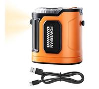 Zestivra Ventilador Cinturón - Flujo Potente Con Luz 3600 mAh 5 Marchas | Ventilador De Cintura Portátil Personal Con Clip,Para Senderismo, Mochileo, Escalada, Caminata Y Trabajo