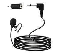 ZESTRO Micrófono Coche Externo Jack 3.5mm para Radio Estéreo GPS DVD | Manos Libres Navegación Bluetooth 3M, Reducción de Ruido con Adaptador 2,5mm con Sony, Pioneer, JVC, Alpine y Kenwood