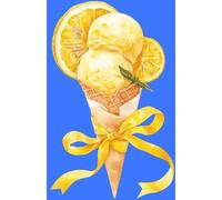 Zesty Lemon Dreams: Cute Ice Cream Cone Blank Notebook: Fun & Fresh 5.5 x 8.5 Inch Journal | 100 Blank Pages | Summer Fruit Aesthetic | Nysha Books