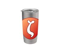 Zeta minúscula - Sexta letra del alfabeto griego Vaso térmico de acero inoxidable de doble pared