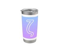 Zeta minúscula - Sexta letra del alfabeto griego Vaso térmico de acero inoxidable de doble pared