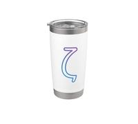 Zeta minúscula - Sexta letra del alfabeto griego Vaso térmico de acero inoxidable de doble pared