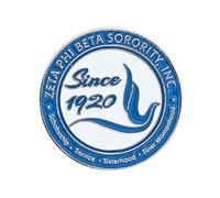 Zeta Phi Beta Sorority Pin de solapa esmaltado griego formal Wear Blazer Jacket (Pin de solapa - Diseño G), Metal, Sin gemas.