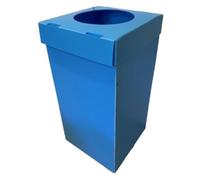 ZETA TRADES Contenedor de Reciclaje Azul 80L - Cubo Basura Exterior e Interior Grande, Papelera de Polipropileno Resistente para Comunidad, Terraza y Jardín, Pack de Clasificación Residuos Duradero