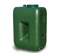 ZETA TRADES Depósito IBC 1000 Litros - Contenedor industrial con palé plástico, tanque para líquidos a granel, apilable y seguro, ideal para almacenamiento, transporte alimentario (Verde, 1000L)