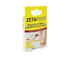 Zetafoot - Paracallos Maxi + discos calífugos, protección y tratamiento de los callos, suaves e hipoalergénicos, paquete de 8 + 9 unidades
