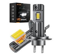 Zethors Bombillas H7 LED Faros con 16 Chips CSP-60W 14000LM 6000K para Luz Alta/Baja, sin Ventilador Mini LED H7 Canbus Coche Halógeno Reemplazo, No Polaridad, Plug and Play, 2PCS