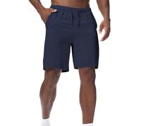 Zetieny Pantalones Cortos de Hombre de Lino Bermudas Casuales Jogger Shorts Pantalon Corto de Playa Verano