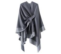 Zetieny Poncho Mujeres Chales y Abrigos Delanteros Floral Elegante Cape del Estilo de Retro Chales Calientes