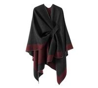 Zetieny Poncho Mujeres Chales y Abrigos Delanteros Floral Elegante Cape del Estilo de Retro Chales Calientes