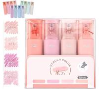 ZeTjieXing Resaltador con purpurina Nebula Color, Resaltador multifuncional con purpurina antimanchas, para tomar notas en tu diario