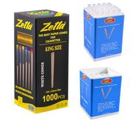 Zetla King Size White - Conos preenrollados (1000 unidades) + 1 sistema de relleno de 25 agujeros