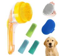 Zetqhuu Cepillo Para Baño De Perros,Cepillo De Champú Para Mascotas Creador De Burbujas | Cerdas De Silicona Antideslizante Para Mascotas | Masajeador De Ducha Para Limpieza Y Spa De