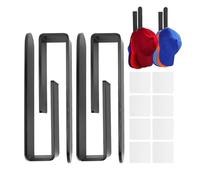 Zetqhuu Perchero Para Sombreros, 4 Piezas Colgador Adhesivo Para Gorras De Béisbol Almacenamiento Y Expositor, Organizador de Almacenamiento para Sombreros, Para Armario Guardarropa Interior Hogar