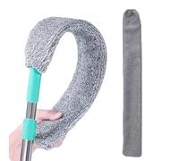 Zetqhuu Plumero de Microfibra Flexible,Herramienta de Limpieza Plana Retráctil | Despolvador Plano para Bajo Electrodomésticos | para Sofá Cama Muebles Parte Inferior Suelo Grietas Techos Altos Piso