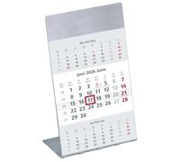 Zettler Recambio de calendario de 3 meses con banda magnética para soporte de acero inoxidable 2026 - Recambio calendario 11 × 14 cm, 12 hojas, 3 meses en 1 hoja, domingos y festivos, conteo semanal