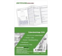 Kalender-Ersatzeinlage 2026 - für den Taschenplaner Leporello Typ 501 - 8,8 x 15,2 cm - 1 Monat auf 1 Seite - separates Adressheft - 501-6198