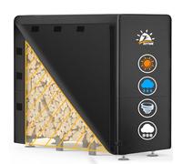 Zettum Cubierta para estante de leña Exterior de 4 pies - Funda Protectora Cubierta de madera 600D impermeable y resistente, para Almacenamiento, para madera Estante (121 L x 61 W x 124 H CM)