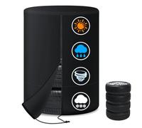 Zettum Funda de Repuesto para Rueda de diámetro Total de 32 Pulgadas (81 cm), 600D Oxford, Impermeable, Cubierta para neumáticos de Coche con Cremallera y cordón de Revestimiento de Poliuretano