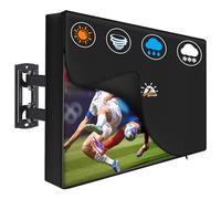 Zettum Funda de TV Plegable para televisores de 55 a 58 Pulgadas - Impermeable y Resistente, Funda Protectora para Pantalla Fabricada en Tela Oxford 600D PU con Cremallera y función abatible