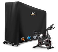 Zettum Funda para bicicleta estática de poliuretano 600D, impermeable, para almacenamiento exterior, fundas de bicicleta resistentes para Merach, Wenoker, bicicleta vertical, funda para bicicleta