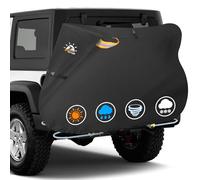 Zettum Funda para bicicleta para transporte de 3 bicicleta, fundas para almacenamiento exterior en el portabicicletas trasero, impermeable, para resistente y exteriores, revestimiento de poliuretano