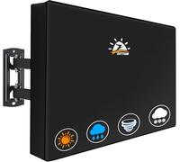 Zettum Funda para TV de 28 - 32 pulgadas, cubierta exterior 600D Oxford, revestimiento de poliuretano, resistente y resistente al agua, protector de pantalla para TV (Negro)