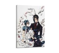 ZEUDFBSA Póster de la serie de televisión de anime Black Butler, póster decorativo de lienzo para pared e impresión artística moderna para decoración de dormitorio familiar, 16 x 24 pulgadas (40 x 60